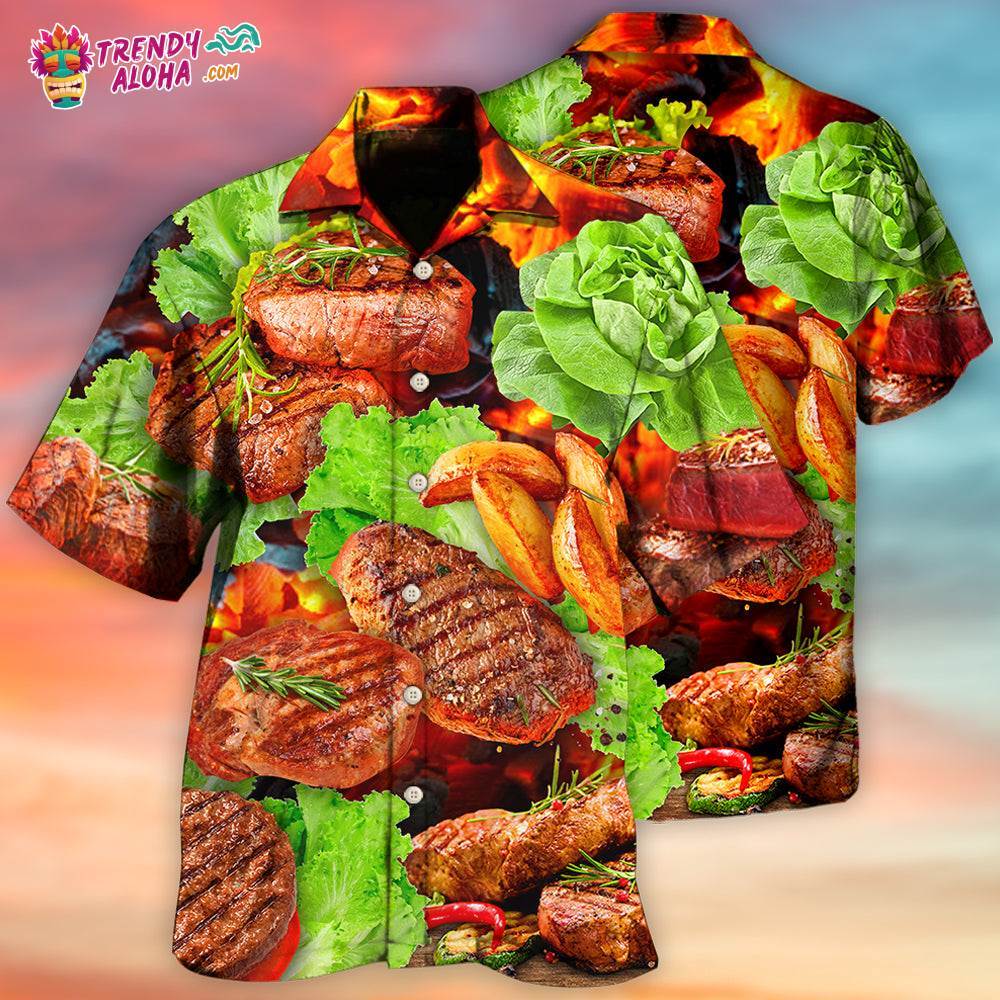 Bbq Beefsteak Salad Hawaiian Shirt – Trendy Aloha