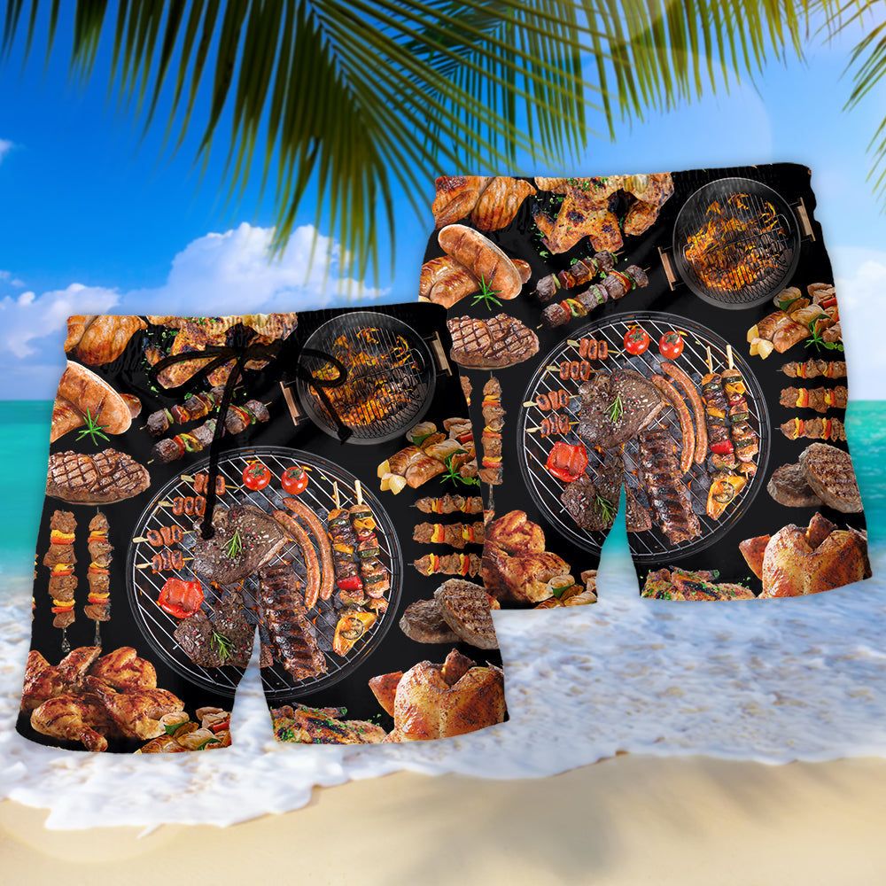 Bbq For Life Lover Trendy Aloha Hawaiian Beach Shorts