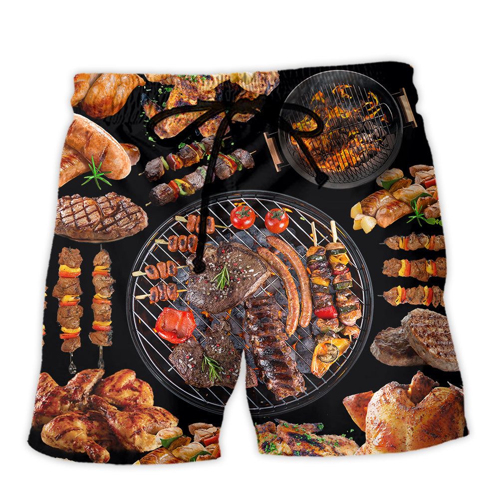 Bbq For Life Lover Trendy Aloha Hawaiian Beach Shorts