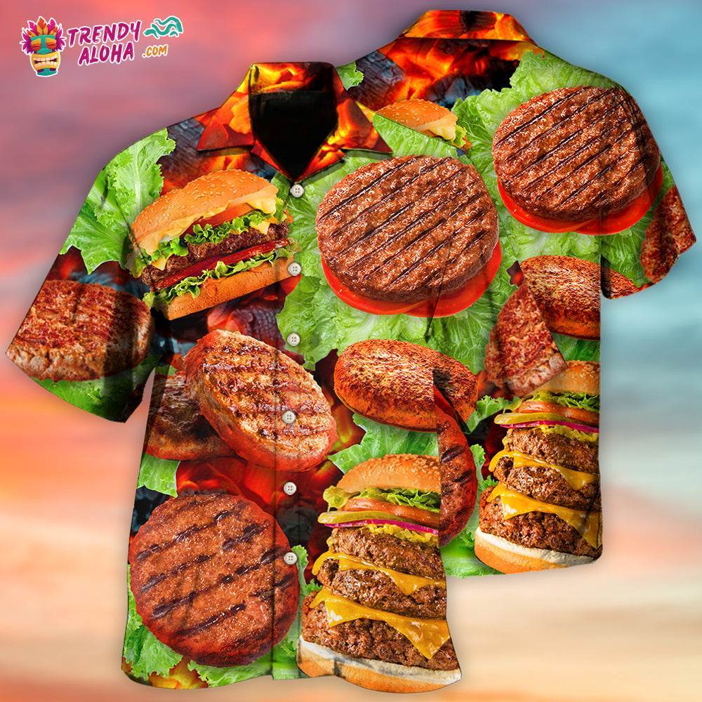 Bbq Hamburger Patties Bbq Style Hawaiian Shirt – Trendy Aloha