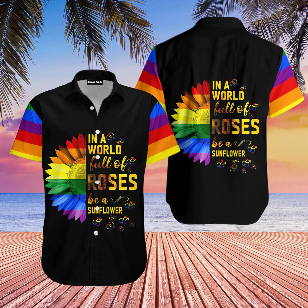 Be A Sunflower Lgbt Trendy Hawaiian Shirt, Pride Rainbow Shirt, Lgbt Shirt Be A Sunflower Lgbt Trendy Hawaiian Shirt, Pride Rainbow Shirt, Lgbt Shirt
