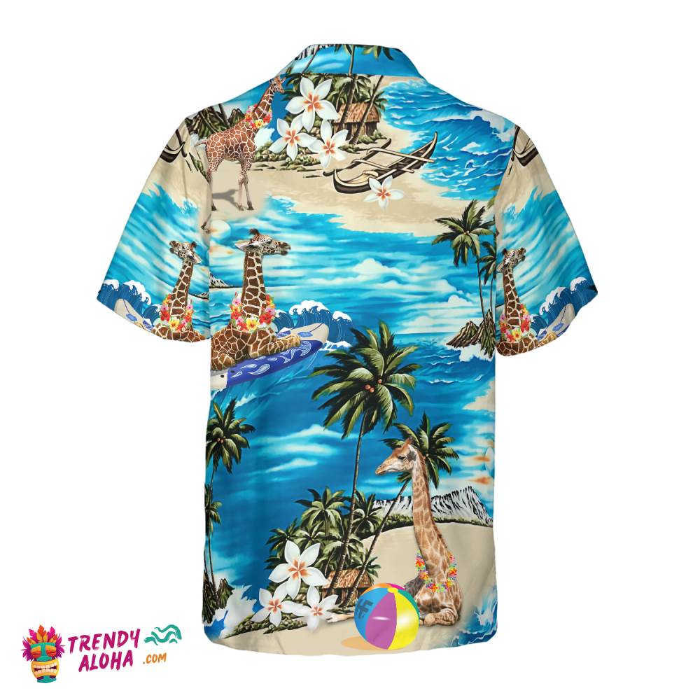 Beach Hawaii Giraffe Hawaiian Shirt