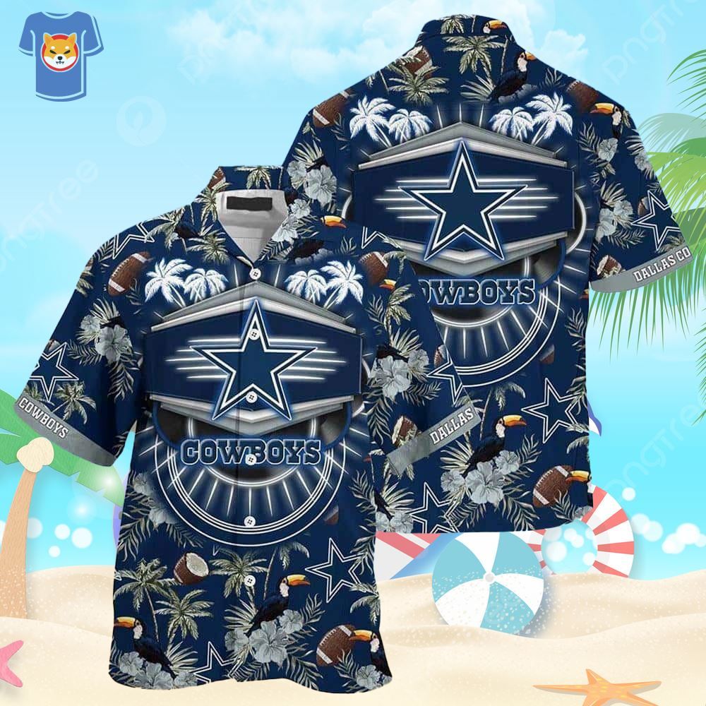 Beach Hawaiian Shirt Cowboys with Coconut Design