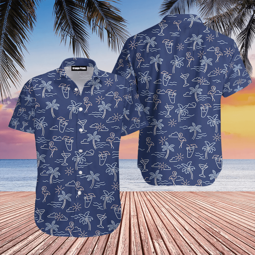 Beach Party Tropical Flamingo Trendy Hawaiian Shirt Beach Party Tropical Flamingo Trendy Hawaiian Shirt