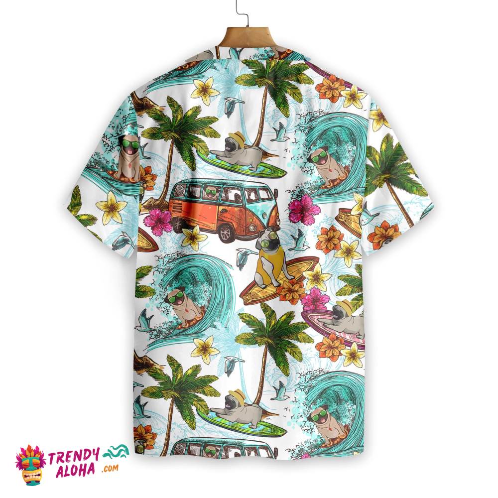 Beach Pugs Hawaiian Shirt Beach Pugs Hawaiian Shirt