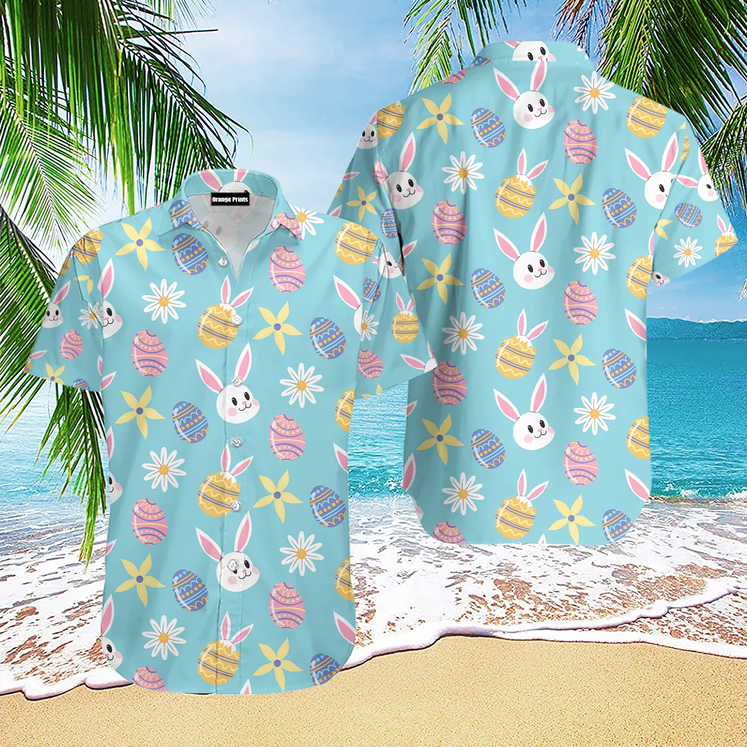 Beach Shirt Bunny Love Egg Happy Easter Day Trendy Hawaiian Shirt