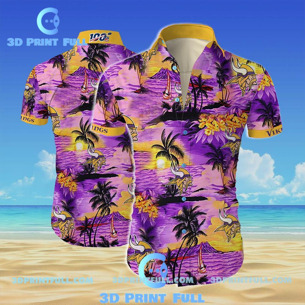 Beach Shirt Minnesota Vikings Team All Over Printed Hawaiian Shirt
