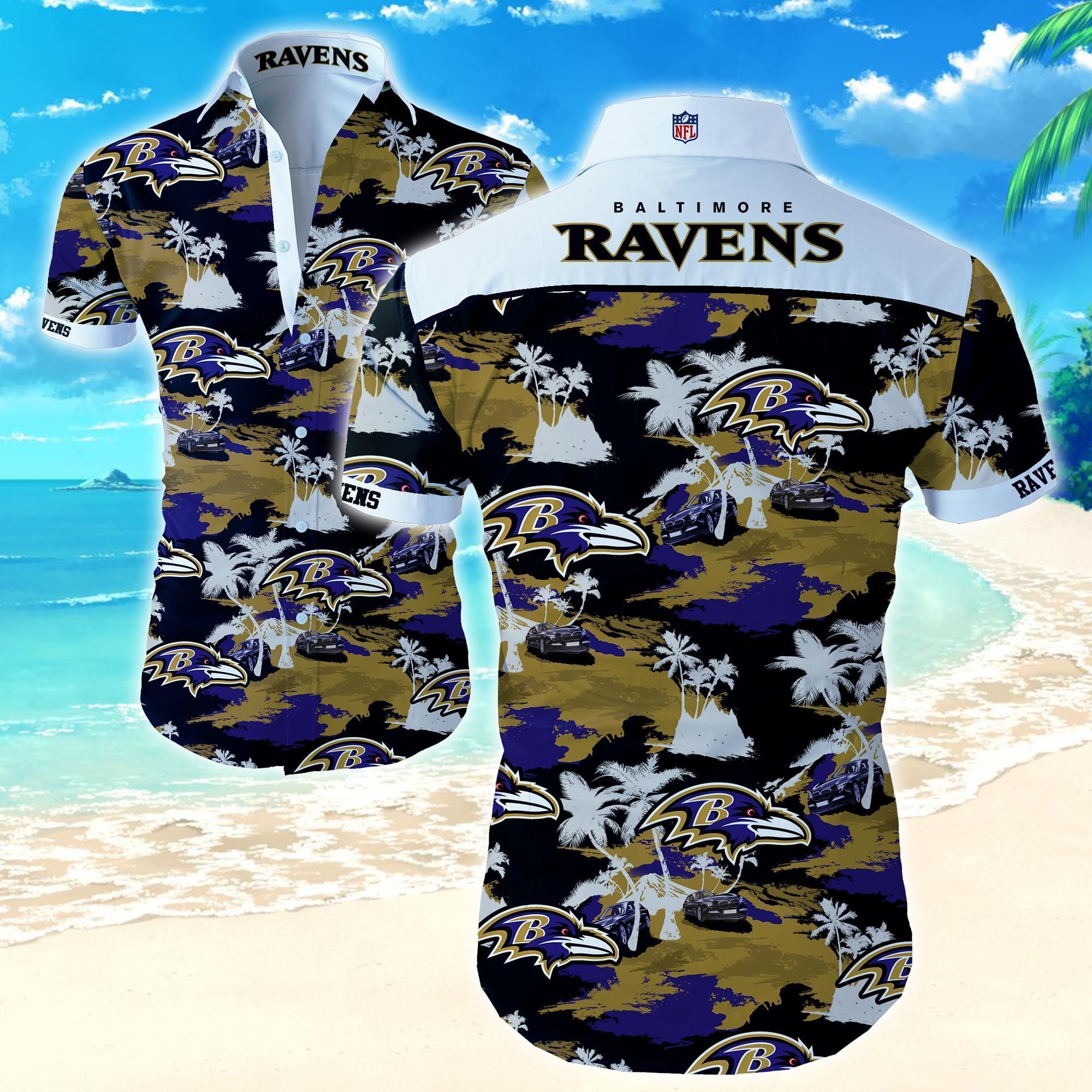 Beach Shirt NFL Baltimore Ravens Hawaiian Shirt