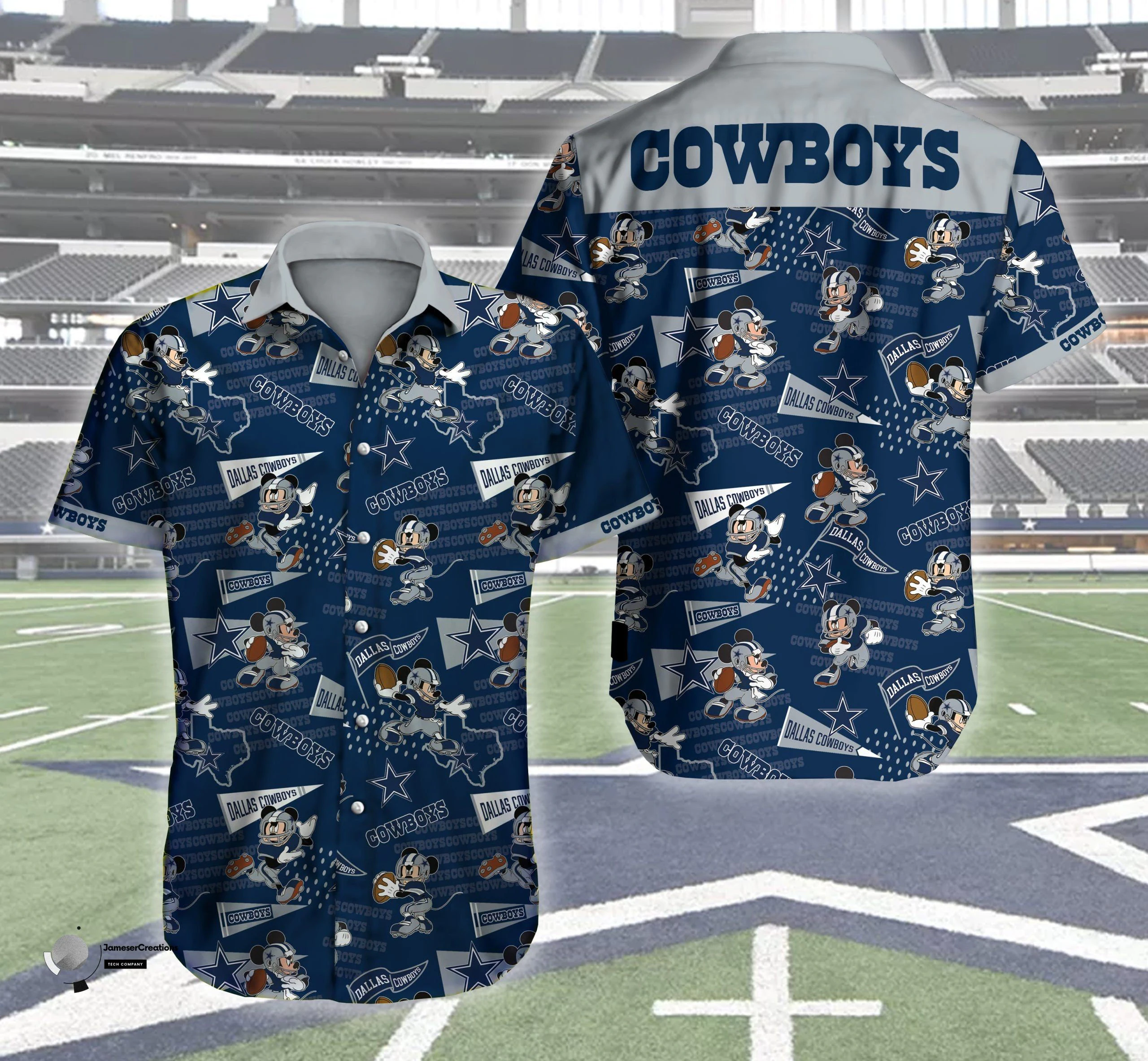 Beach Shirt NFL Dallas Cowboys Logo Hawaii All Over Print Shirts