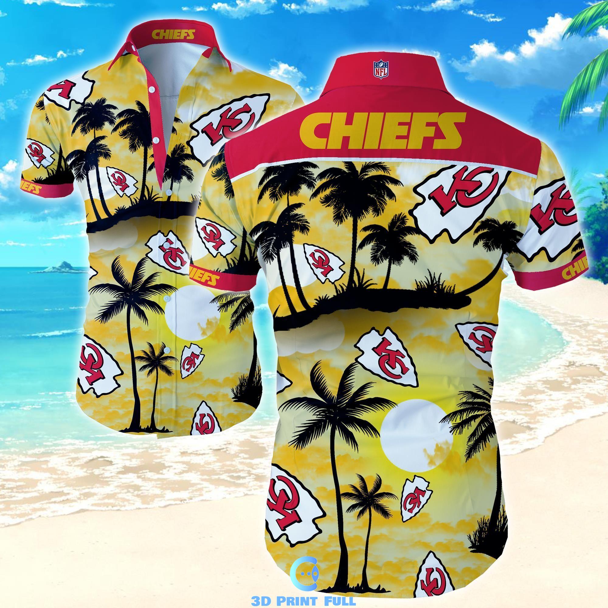 Beach Shirt NFL Kansas City Chiefs Hawaiian Shirt Summer Button Up