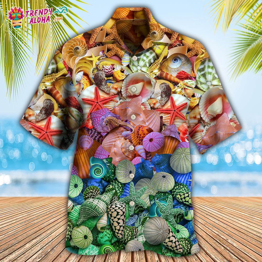 Beach Starfish On Seashells Hawaiian Shirt – Trendy Aloha