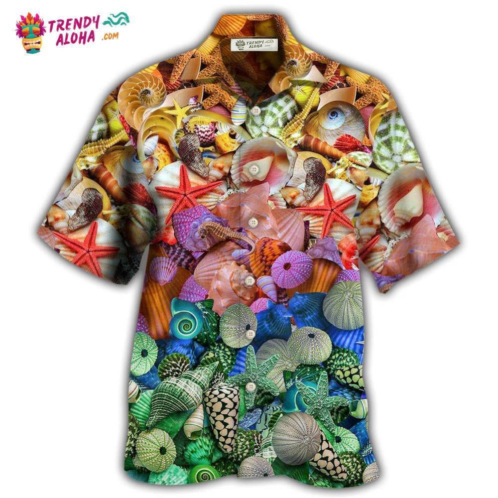 Beach Starfish On Seashells Hawaiian Shirt – Trendy Aloha