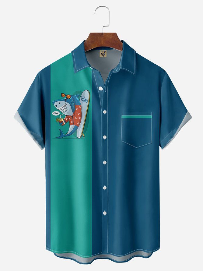 Beachside Predators: Shark Drawstring Beach Shorts