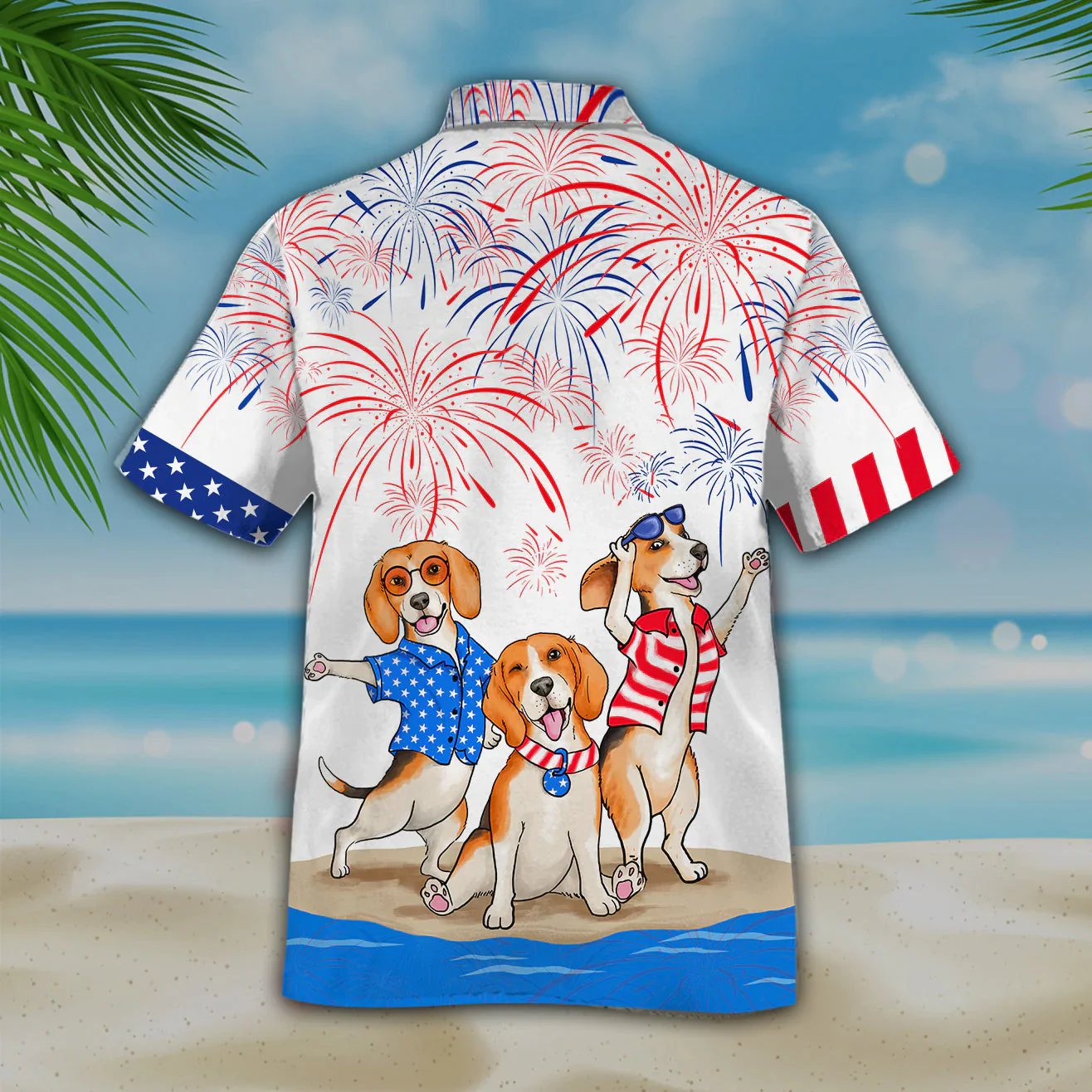 Beagle 4Th Of July Trendy Hawaiian Shirt- Independence Day Trendy Hawaiian Shirt, Usa Patriotic Trendy Hawaiian Shirt