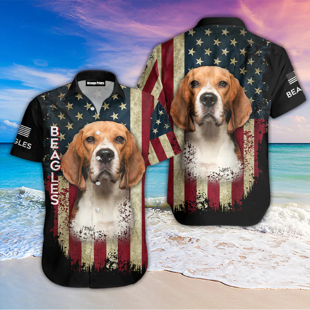 Beagle Dog Aloha Hawaiian Shirts For Men & For Women