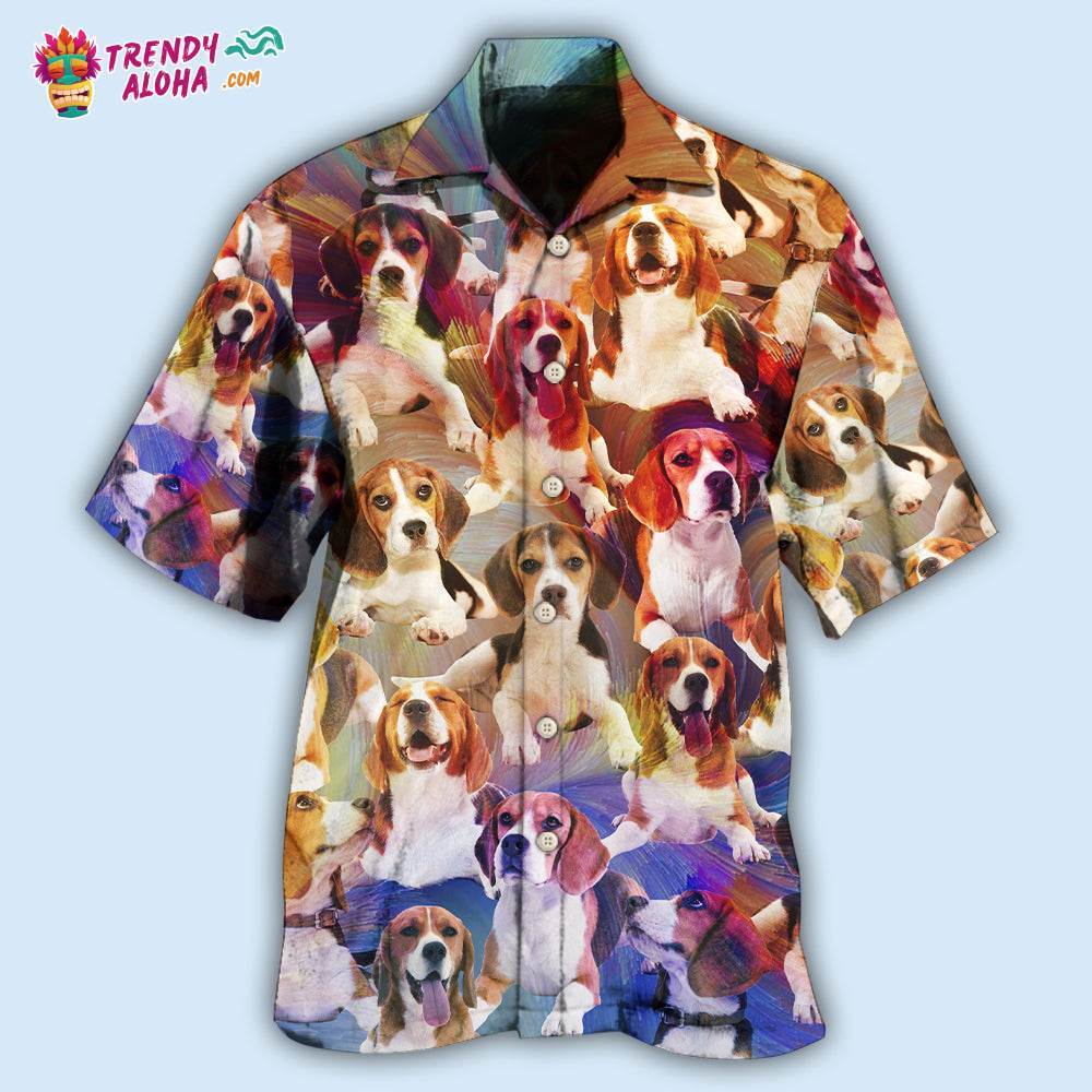Beagle Dog Cool Vintage Style Hawaiian Shirt – Trendy Aloha