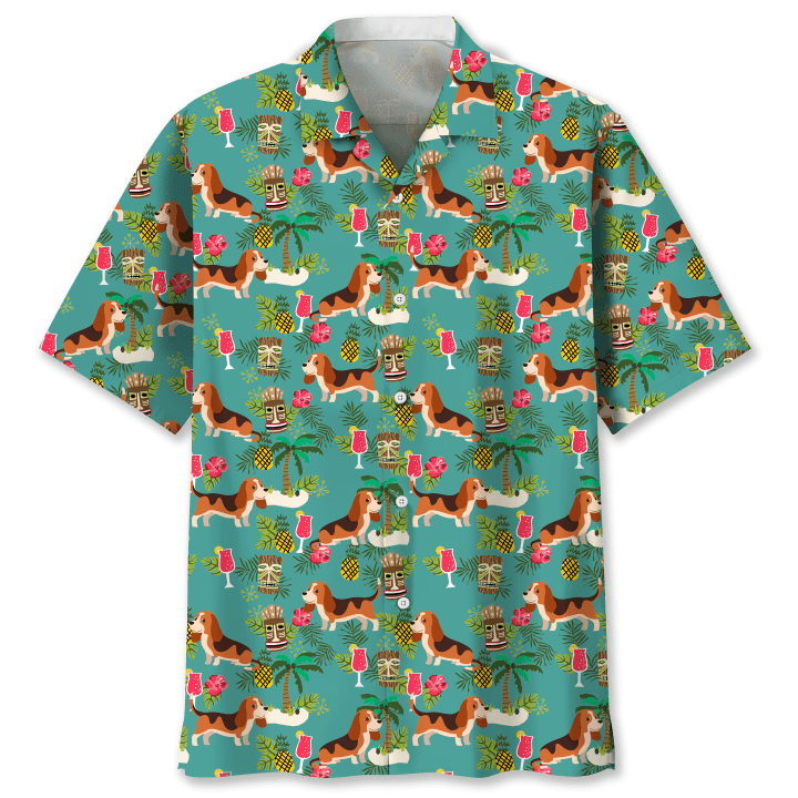 Beagle Hawaiian Beach Trendy Hawaiian Shirt
