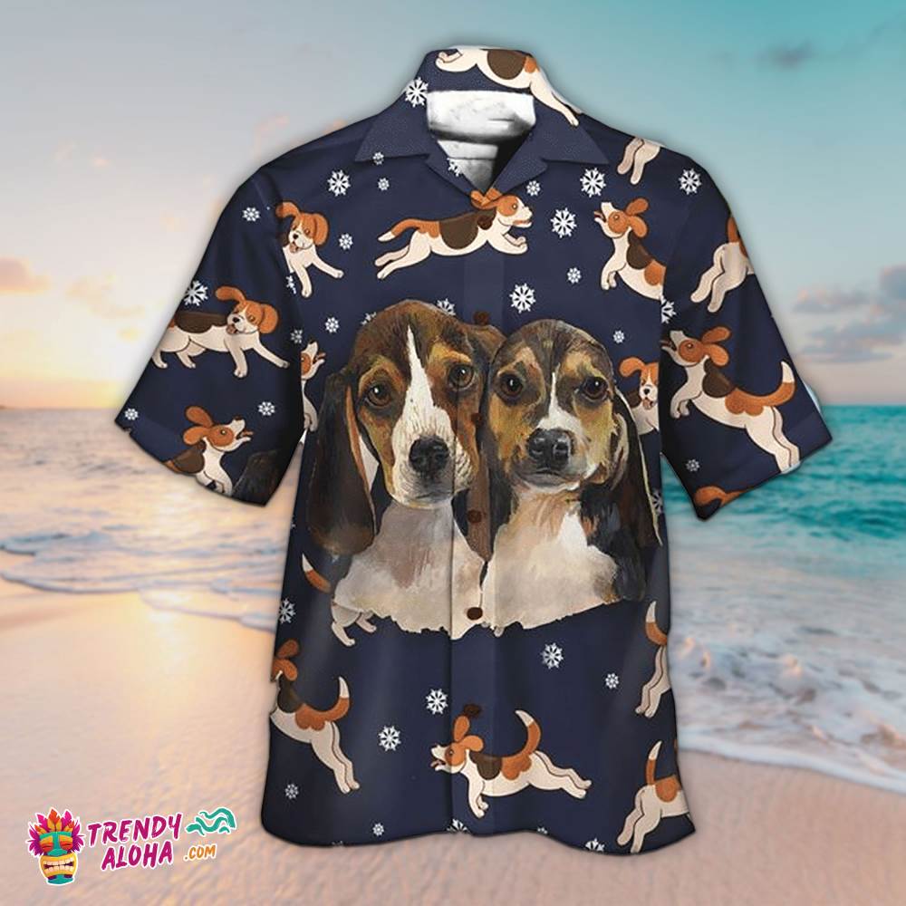 Beagle Hawaiian Shirt Beagle Couple And Cartoon Hawaiian Aloha Beach Shirt