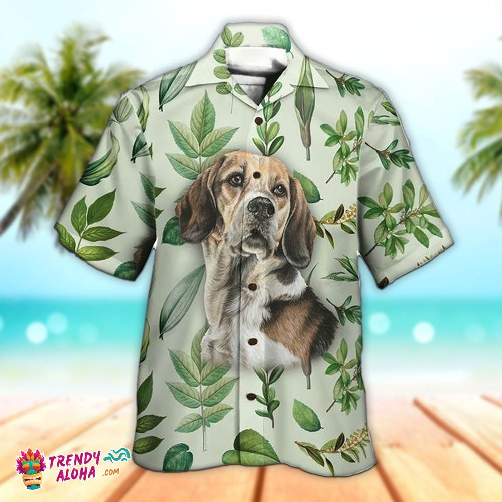 Beagle Hawaiian Shirt Beagle With Plant Hawaiian Aloha Beach Shirt