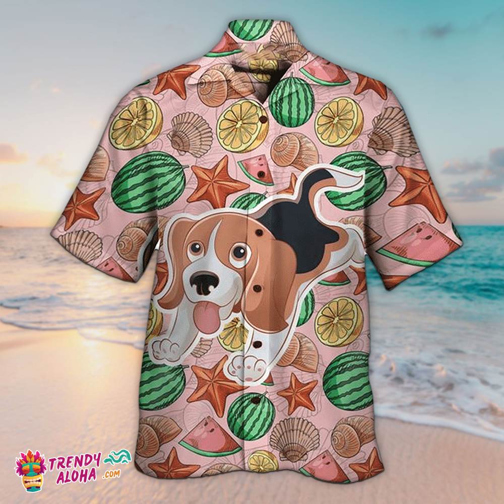 Beagle Hawaiian Shirt Cartoon Beagle Cute, Aloha Hawaiian Shirts