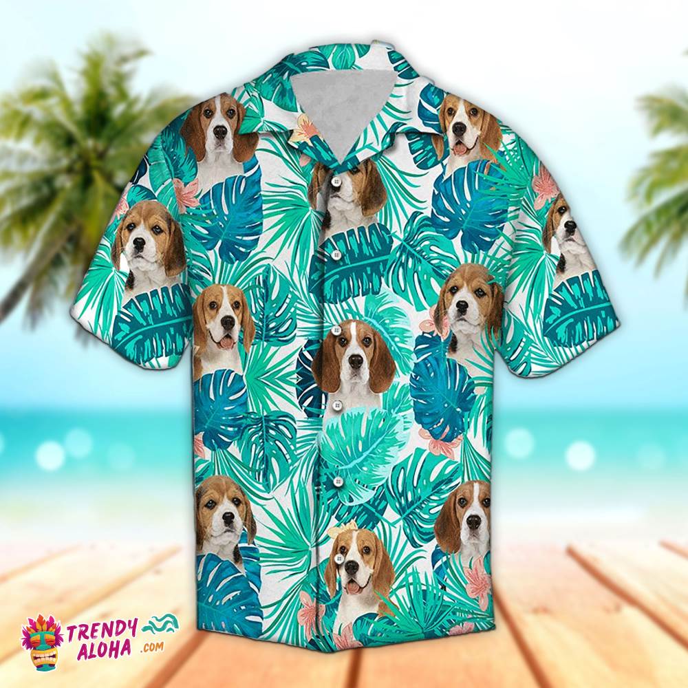 Beagle Hawaiian Shirt Tropical Plant Beagle, Aloha Hawaiian Shirts