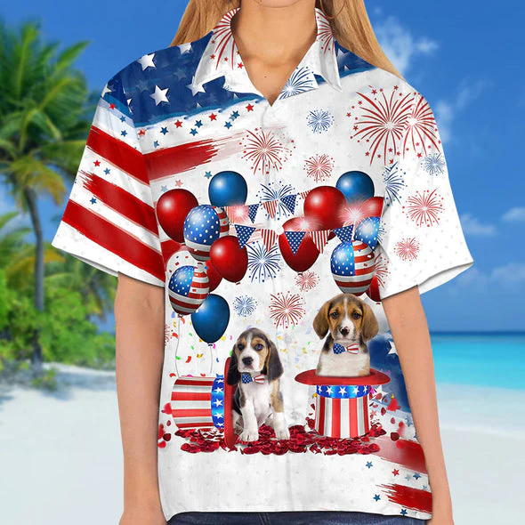 Beagle Independence Day Trendy Hawaiian Shirt For Men And Women, 4Th Of July Trendy Hawaiian Shirt