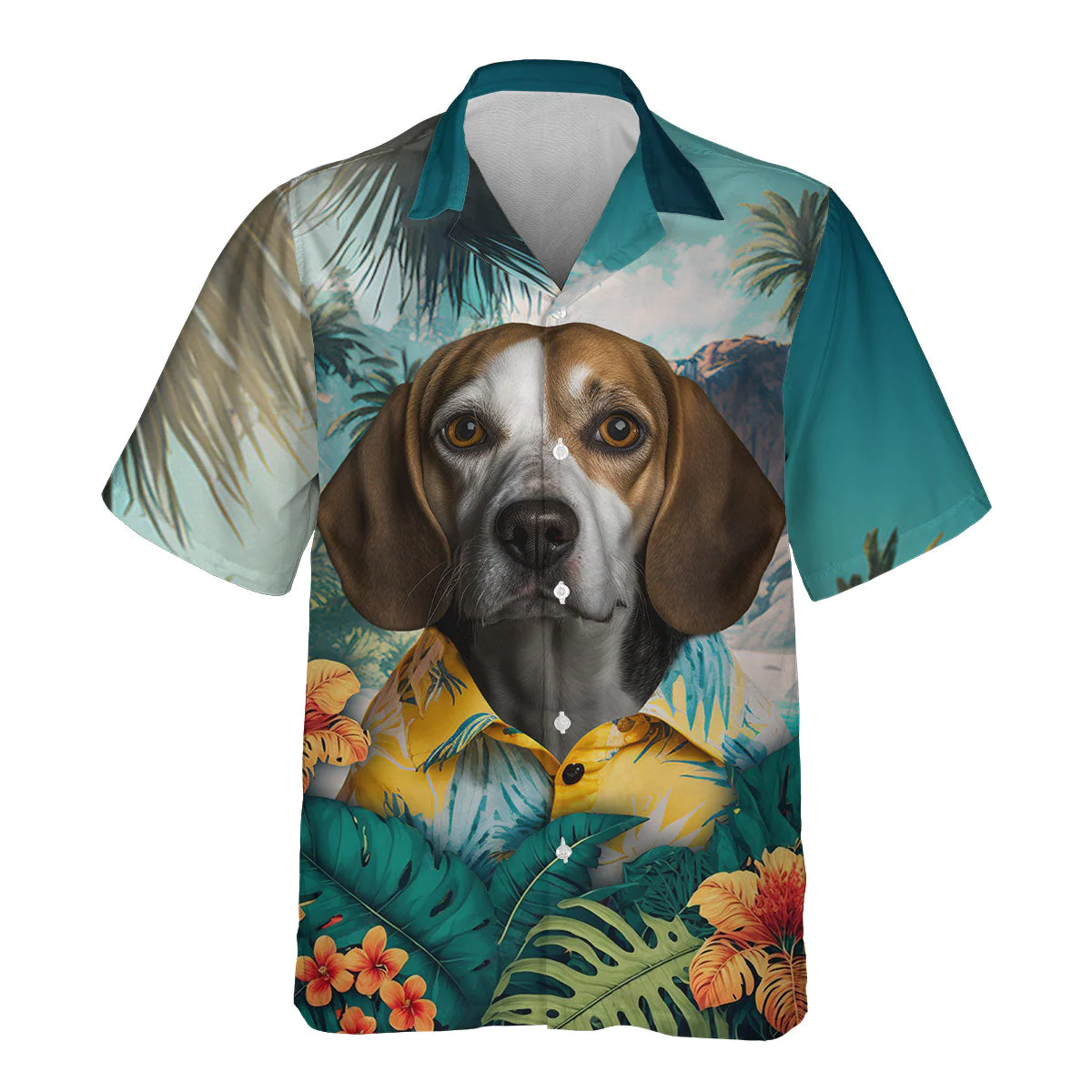 Beagle Sniff 3D Hawaiian Shirt Decoding Tropical Trails