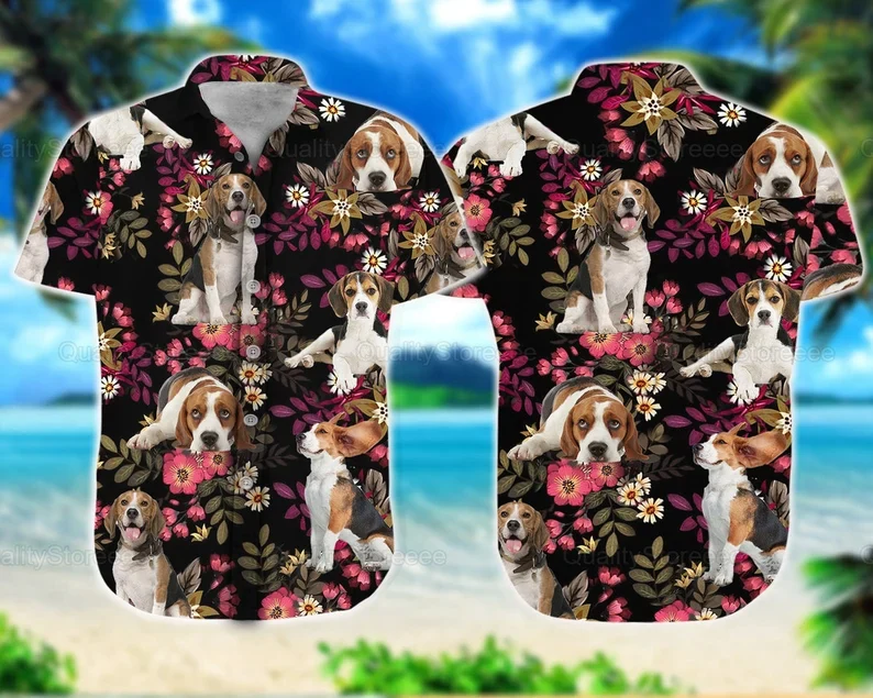 Beagle Trendy Hawaiian Shirt, Beagle Tropical Trendy Hawaiian Shirt, Beagle Shirt, Beagle Hawaii Shirt, Shirt For Men