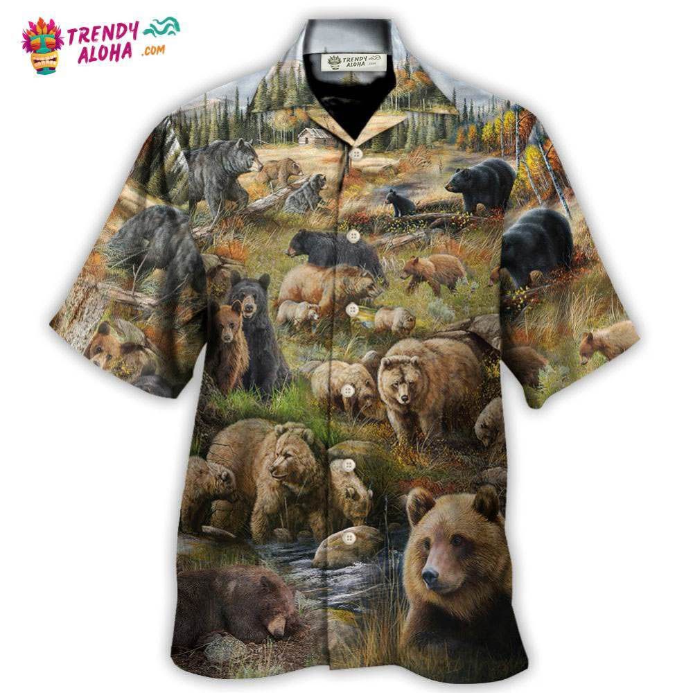 Bear – Be Brave Little Bear Hawaiian Shirt – Trendy Aloha