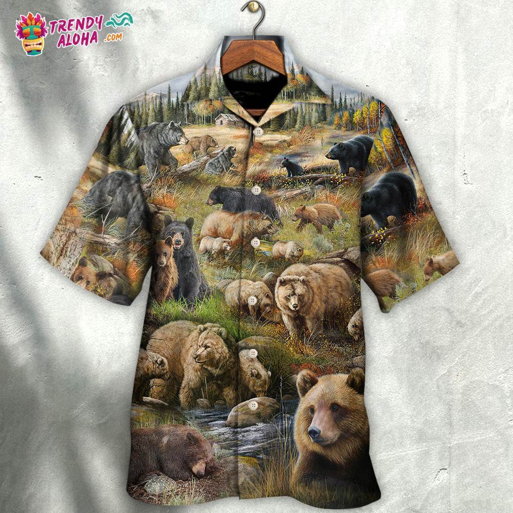Bear – Be Brave Little Bear Hawaiian Shirt – Trendy Aloha