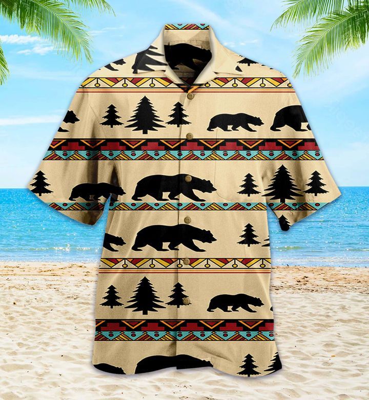 Bear Beige Hawaiian Shirt 3D Summer Gifts