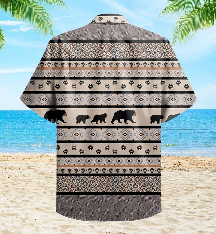 Bear Crossing Brown Trendy Hawaiian Shirt 3D, Bear Lover Trendy Hawaiian Shirt For Summer Gifts