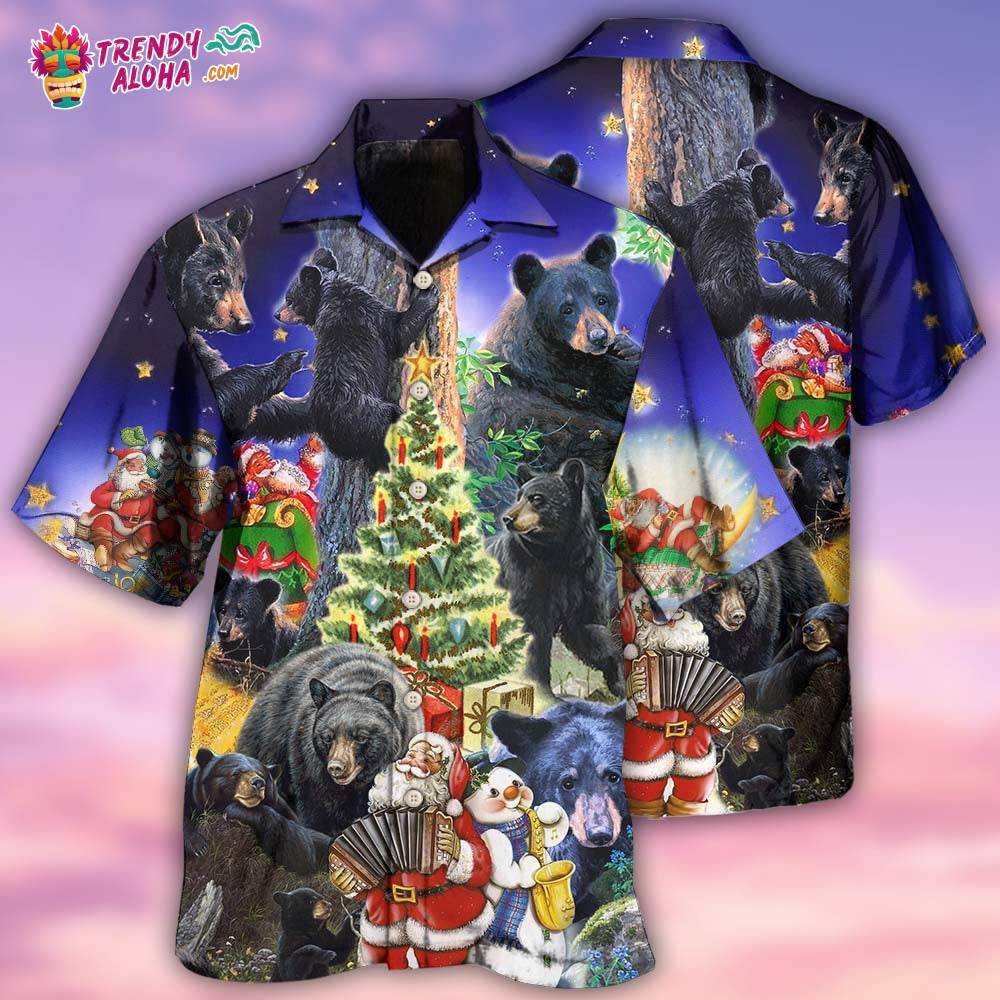 Bear Family Into Spring Merry Christmas Hawaiian Shirt – Trendy Aloha