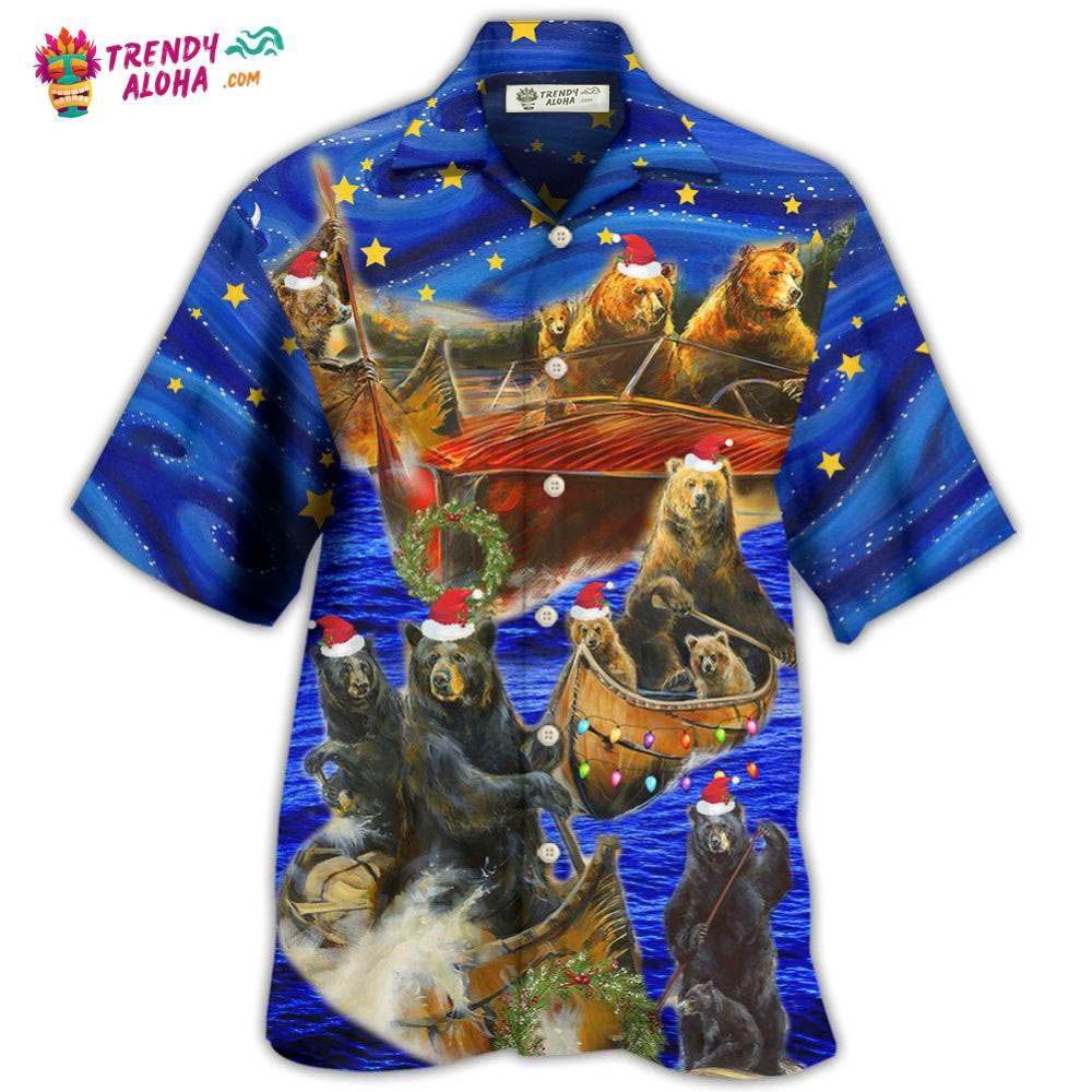Bear Floats Boats Merry Christmas Hawaiian Shirt – Trendy Aloha Bear Floats Boats Merry Christmas Hawaiian Shirt – Trendy Aloha