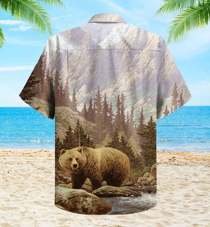 Bear Forest Brown Trendy Hawaiian Shirt 3D Summer Gifts
