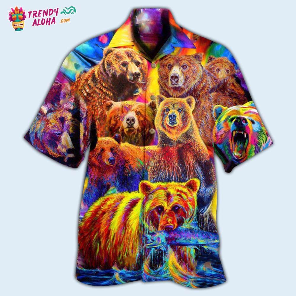 Bear Life Is Better With A Bear Color Life Hawaiian Shirt – Trendy Aloha