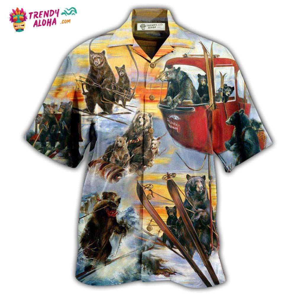 Bear Live Breathe Ski Funny Hawaiian Shirt – Trendy Aloha Bear Live Breathe Ski Funny Hawaiian Shirt – Trendy Aloha