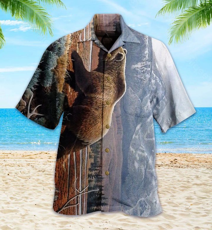 Bear On The Field Hawaiian Shirt 3D Summer Gifts