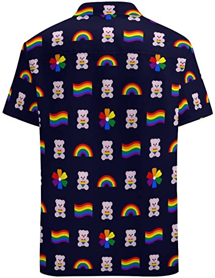 Bear Pride Hawaiian Shirt, Rainbow Pride Hawaii Tshirt