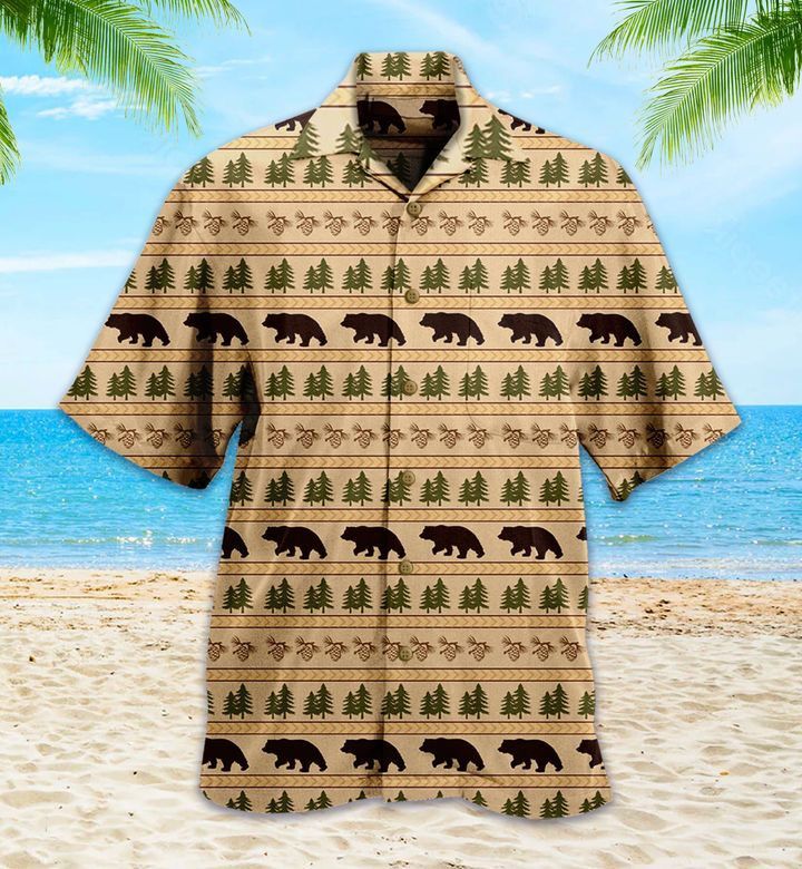 Bear Tracks Brown Hawaiian Shirt 3D Summer Gifts