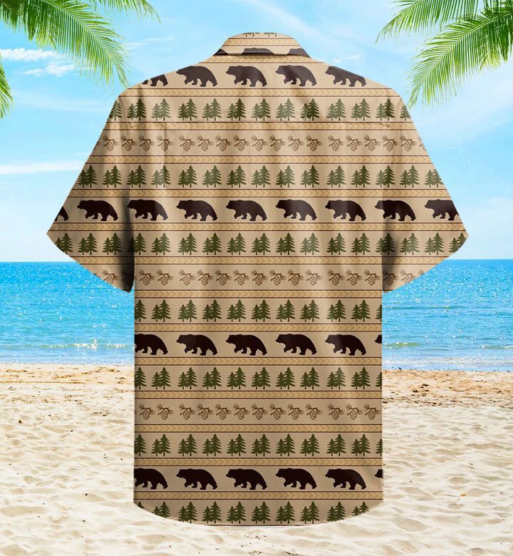 Bear Tracks Brown Trendy Hawaiian Shirt 3D Summer Gifts
