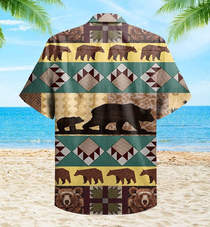 Bear Vintage Brown Trendy Hawaiian Shirt 3D Summer Gifts