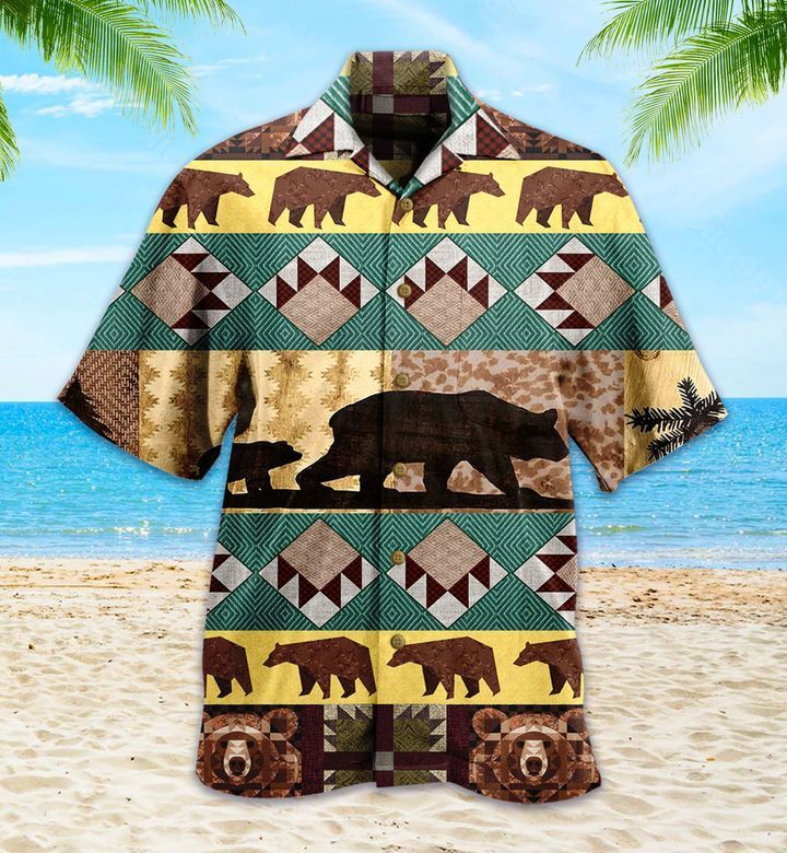 Bear Vintage Brown Trendy Hawaiian Shirt 3D Summer Gifts Bear Vintage Brown Trendy Hawaiian Shirt 3D Summer Gifts