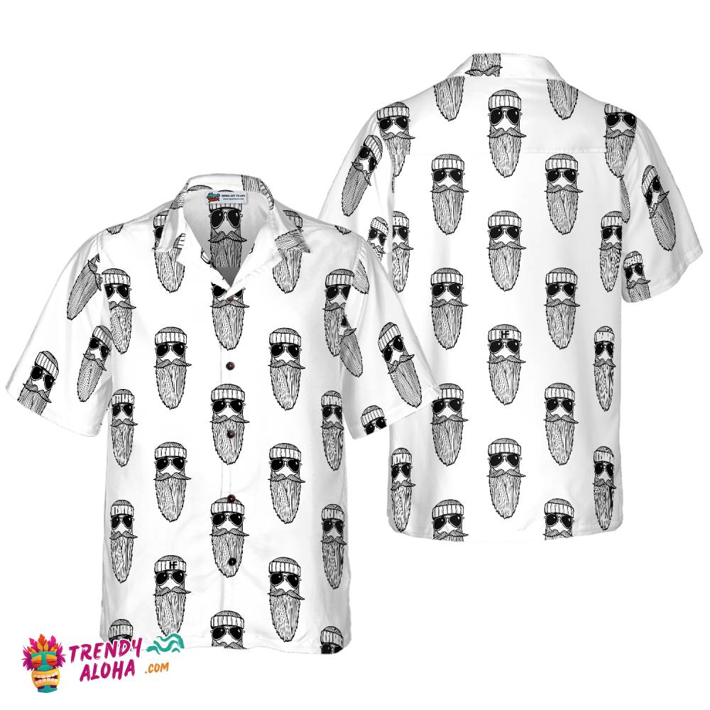 Beard Seamless Pattern Hawaiian Shirt Beard Seamless Pattern Hawaiian Shirt