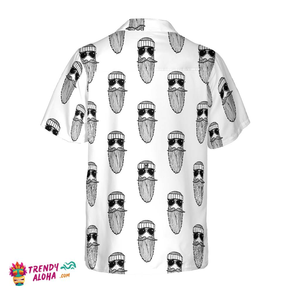 Beard Seamless Pattern Hawaiian Shirt