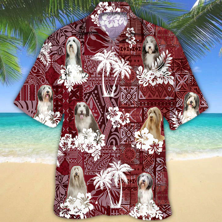 Bearded Collie Red Trendy Hawaiian Shirt, Animal Summer Shirts, Dog Lover Shirts, Trendy Hawaiian Shirt Men Bearded Collie Red Trendy Hawaiian Shirt, Animal Summer Shirts, Dog Lover Shirts, Trendy Hawaiian Shirt Men