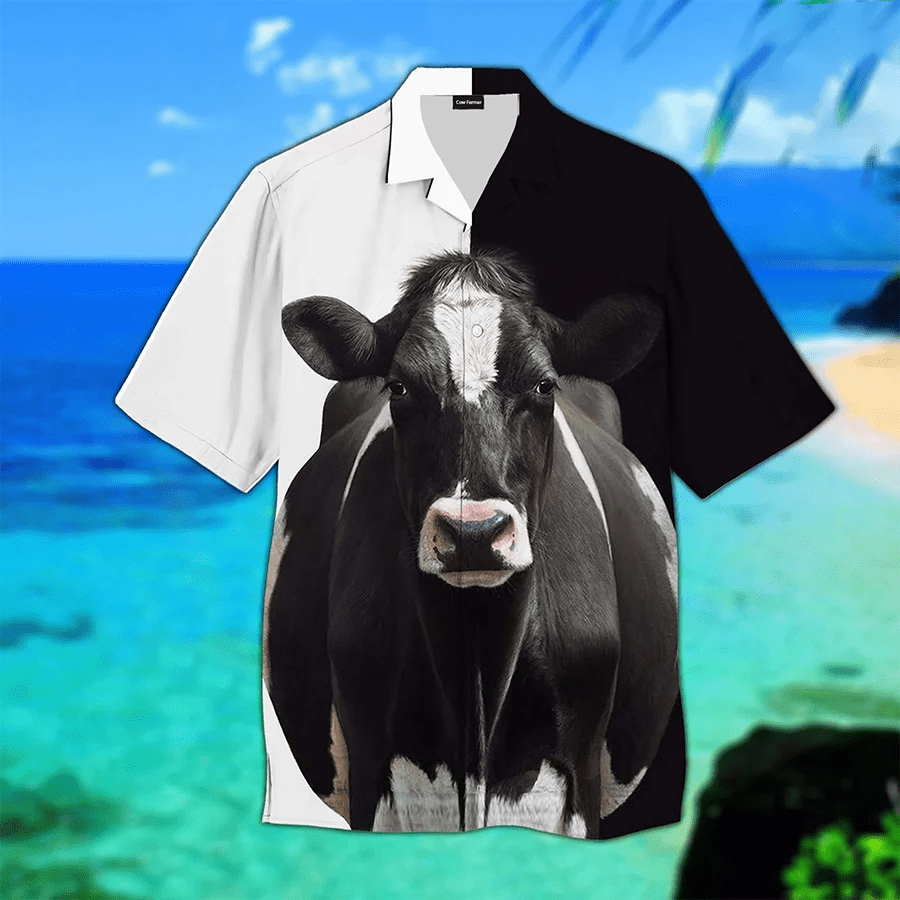 Beautiful Cow Farmer 3D Trendy Hawaiian Shirt, Cow Hawaii Shirt