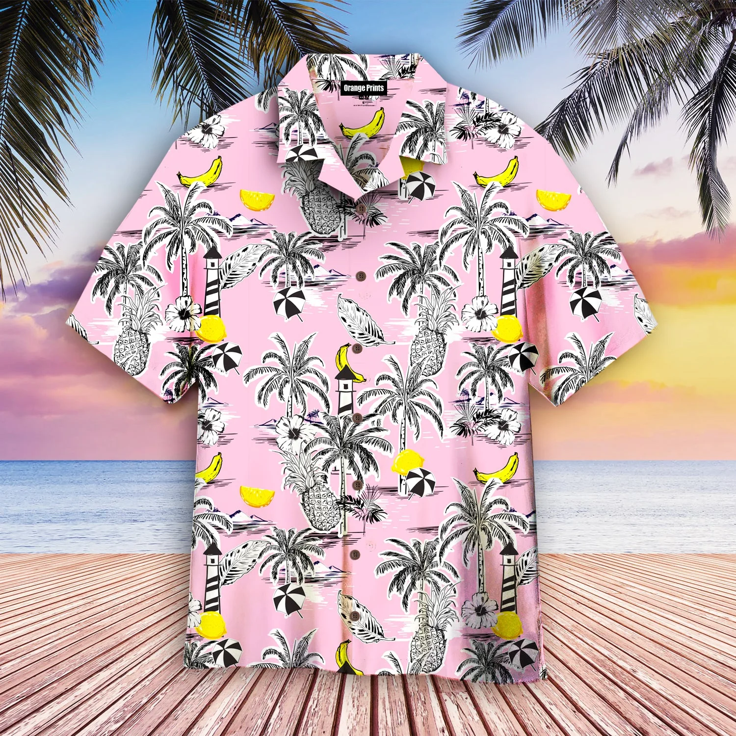 Palm Tree Hawaiian Shirt for Women