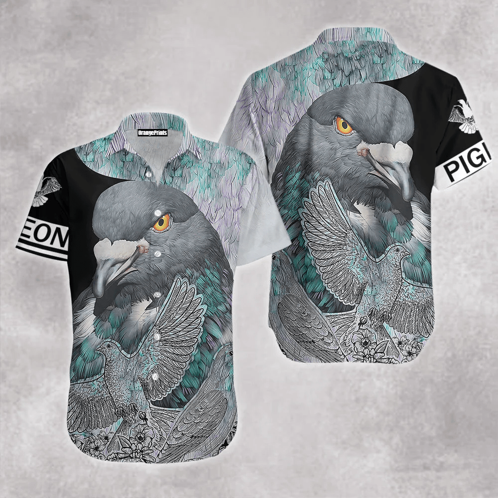 Beautiful Pigeon Trendy Hawaiian Shirt