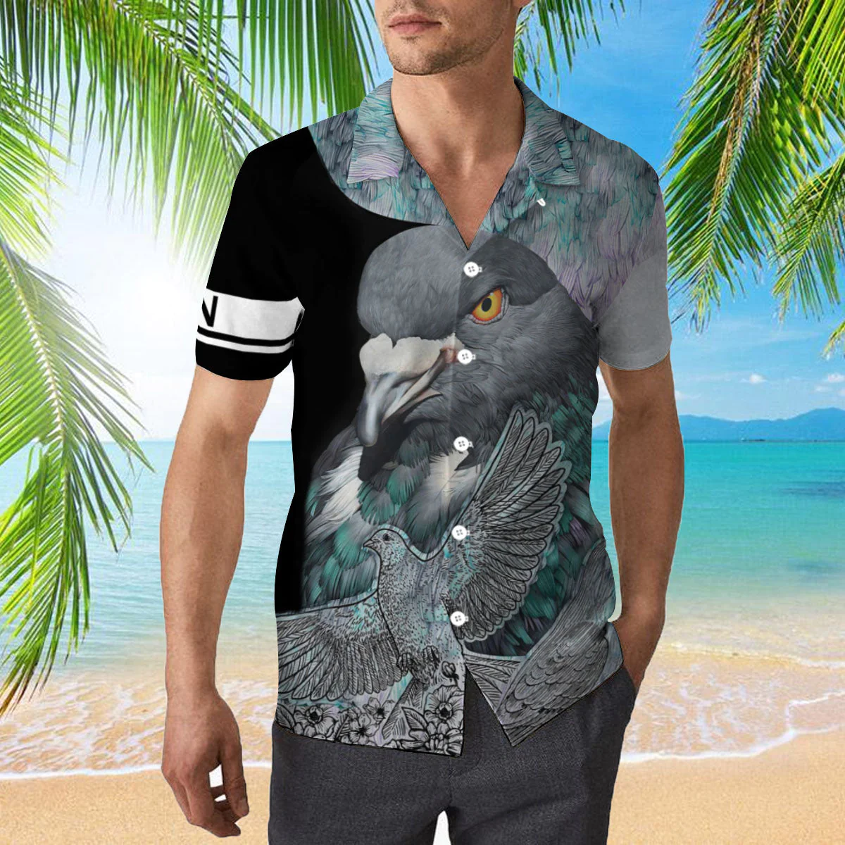Beautiful Pigeon Trendy Hawaiian Shirt
